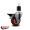 Service Caster 3.5'' Red Poly Swivel 1-7/8'' Expanding Stem Caster with Brake SCC-EX20S3514-PPUB-RED-PLB-178 - alternate 2
